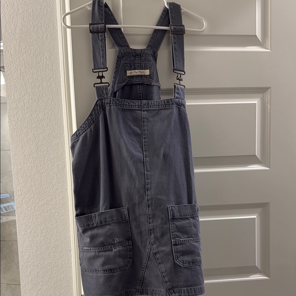 Free People Denim Overall Dress